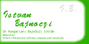 istvan bajnoczi business card